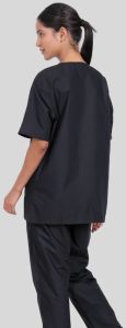 V-neck Charcoal Black Women Scrub
