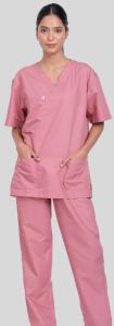Veda V-neck Pink Women Scrub