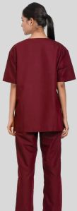 Veda V-Red Women Scrub