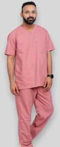 Veda V Neck Roseate Pink Men Scrubs