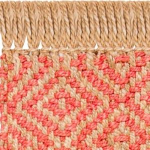 Plain Hand Woven Orange Entryway Runner Rug