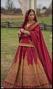 Tilla Embroidered Kashmiri Lehenga