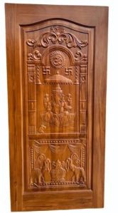 African Teak Wood Carved Door