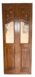 African Teak Wood Double Door