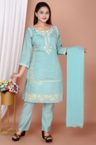 Ladies Sky Blue Pant Suit