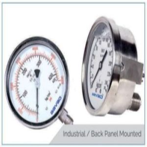 Back Panel Mounted Pressure Gauge