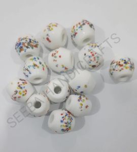 Bajri Oval Shaped Glass Beads