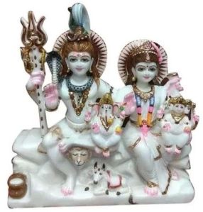 3 Feet Marble Gauri Shankar Statue