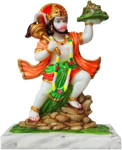 Marble Hanuman Sanjeevani Parvat Statue