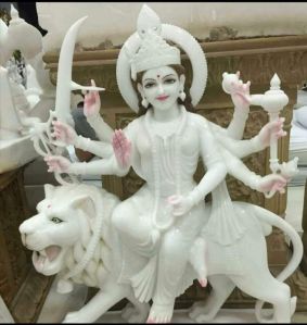 White Marble Durga Maa Statue