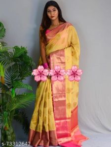 Double Shade Banarasi Silk Saree