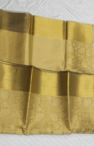 Golden Banarasi Silk Saree