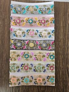 Multi Color Embroidered Laces