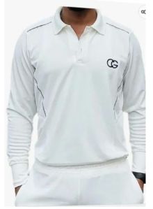 Mens White Cricket T Shirt