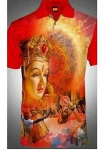 Mens Printed Lycra T Shirt