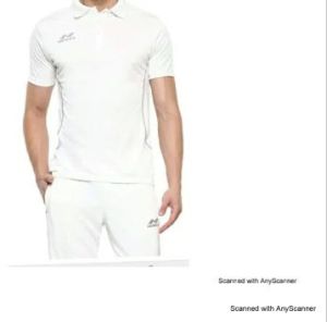 Mens White Cricket T Shirt