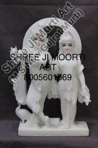 White Marble Radha Krishna Statue