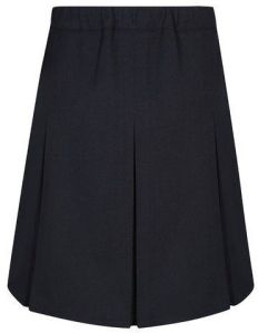 Girls Cotton Plain School Uniform Skirt