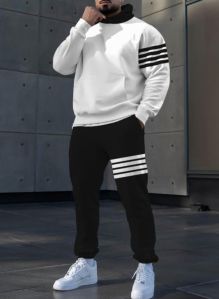 Men Fleece Sweatshirt  With Trouser Set