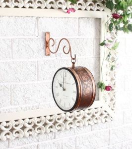 Double Sided Iron Wall Clock