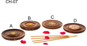 Sheesham Wood Round Incense Stick Holders