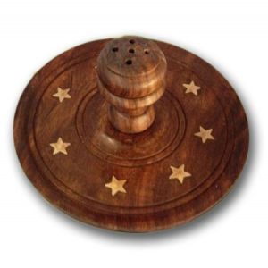 Teak Wood Round Incense Stick Holders