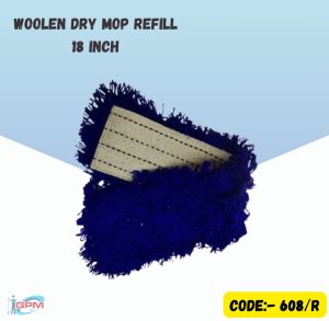 18 Inch Woollen Blue Dry Mop Refill