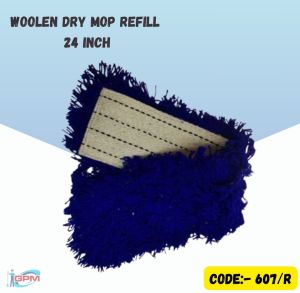 24 inch Woollen Blue Dry Mop Refill