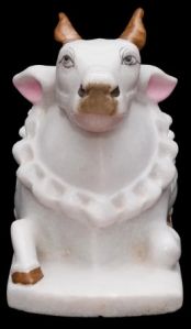 Marble Nandi Statue