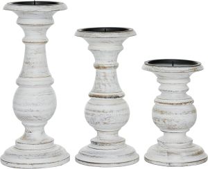 Wooden Pillar Candle Holder