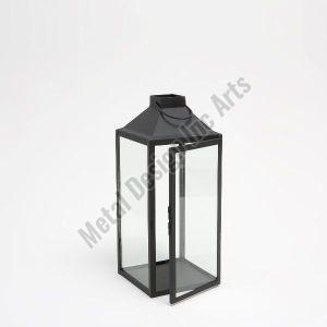 Black Glass and Metal Lantern