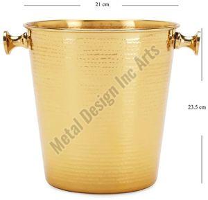 Golden Hammered Wine Bucket