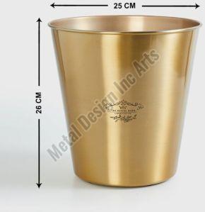 Metal Golden Waste Basket