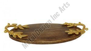 Wooden Leaf Serving Tray