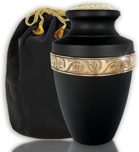 Black Cremation Urn