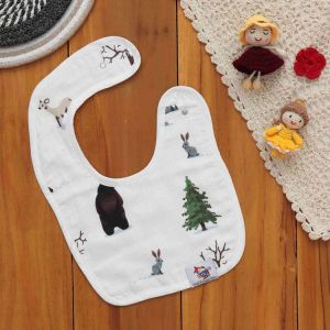 Forest Print Cotton Baby Bib