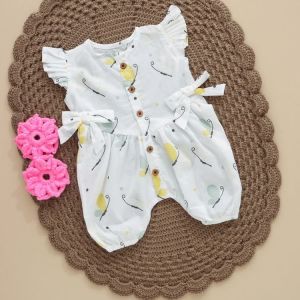 Soft Cotton Butterfly Print Baby Romper