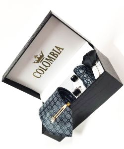 Black Printed Necktie Set