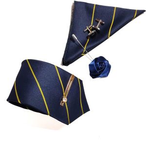 Blue Striped Necktie Set