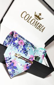 Flower Printed Necktie Set