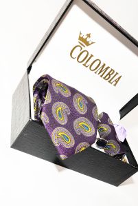 Purple Paisley Necktie Set
