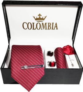 Red Striped Necktie Set