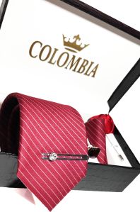 Red Striped Necktie Set