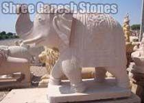 sandstone animal statues