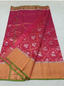 Ladies Party Wear Chanderi Silk Saree