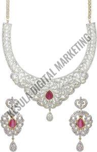 Artificial Diamond Necklace Set