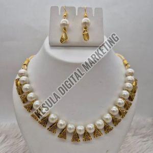 Imitation Pearl Necklace Set