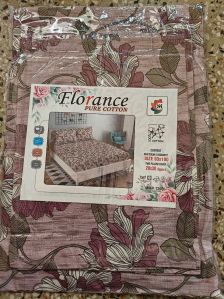 Floral Print Cotton Bed Sheet