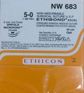 Ethicon Ethibond Excel USP 5-0 NW683 Mersilk Suture