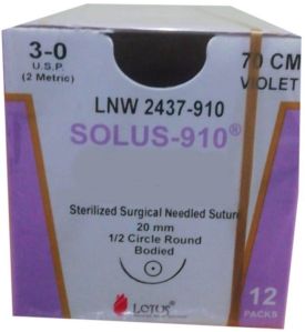 Lotus 2437-910 Sterilised Surgical Needled Suture